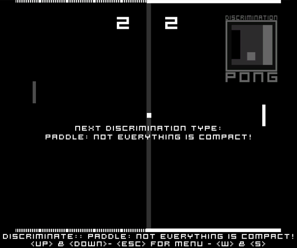 Discrimination Pong